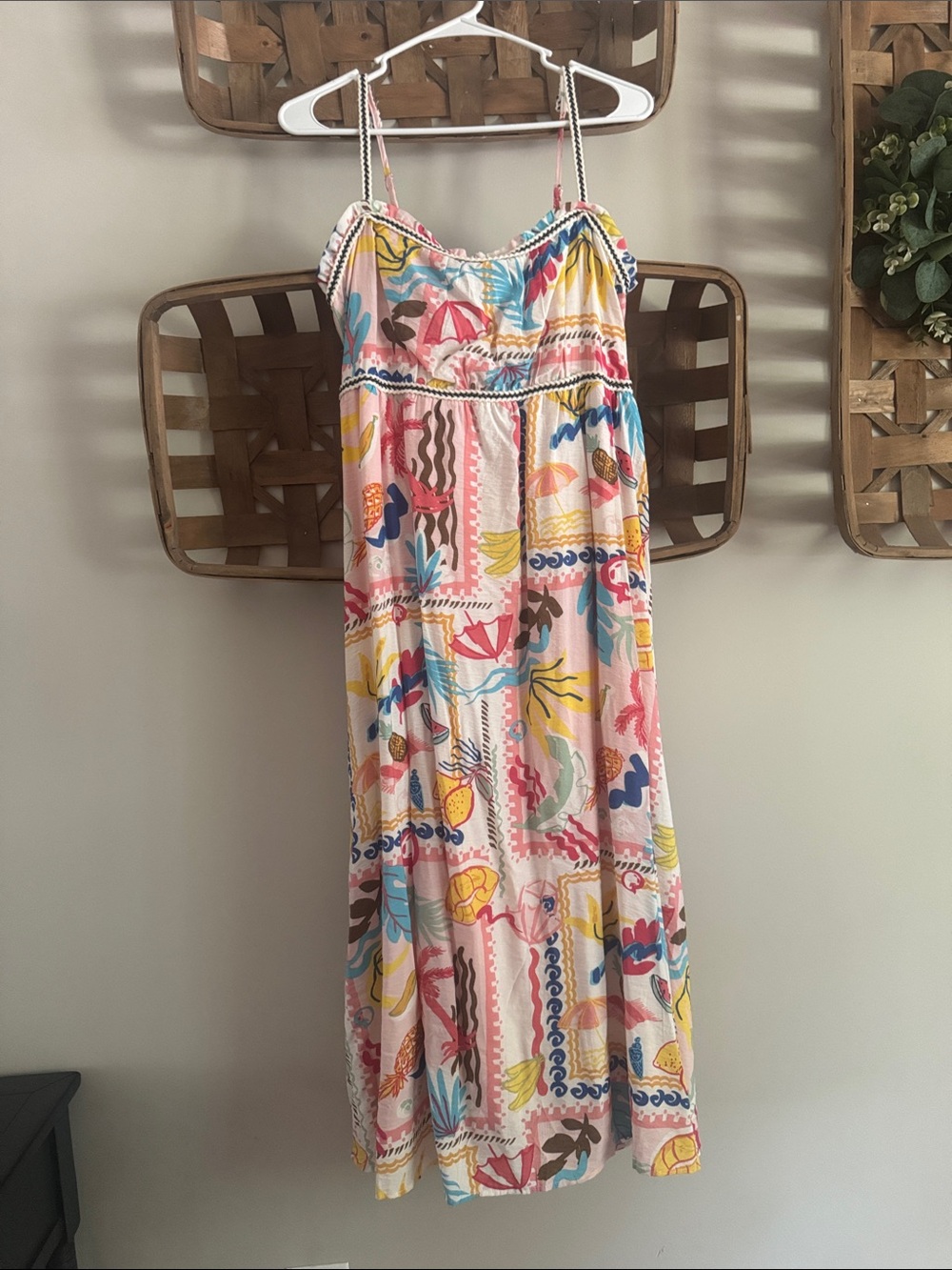 Blu Pepper Pink Multi-Color Printed Maxi Dress FINAL PRICE DROP